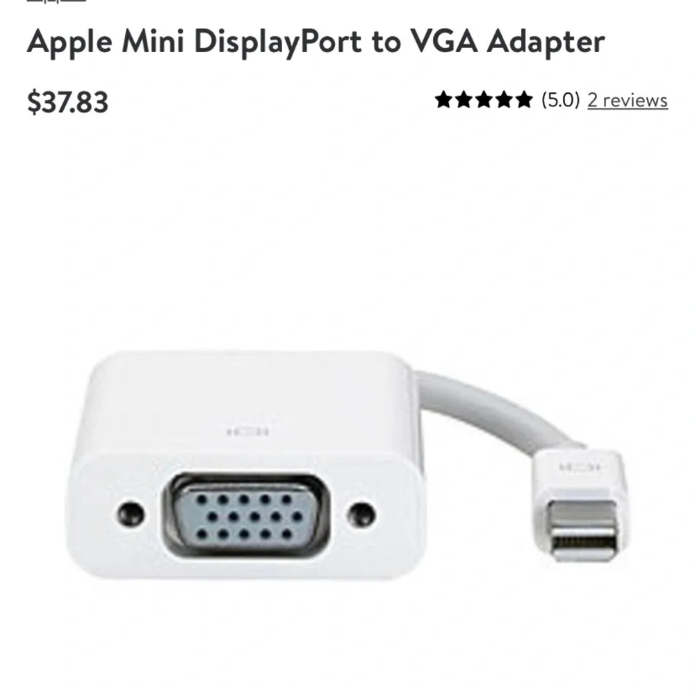 Apple Mini DisplayPort to VGA Adapter